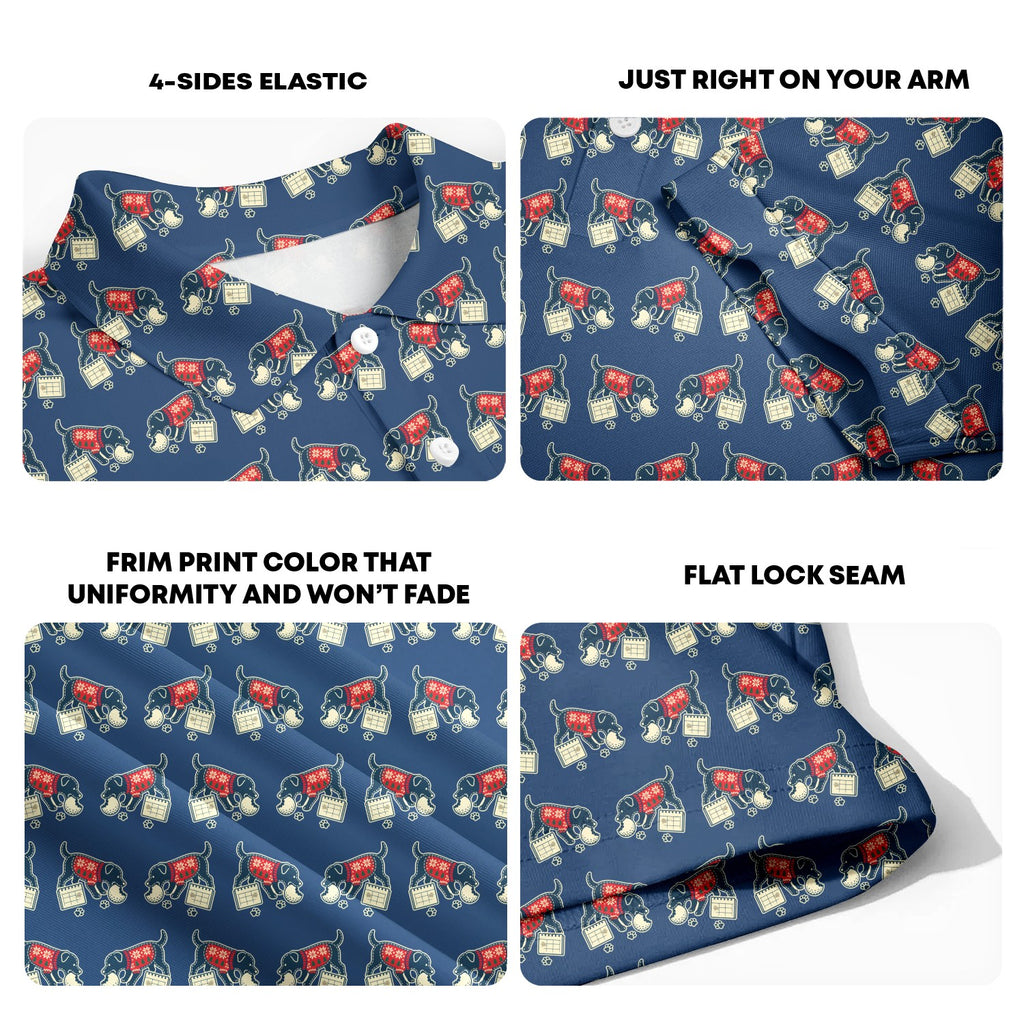Mulligan Hound Polo Shirt For Men - Fabric Detail