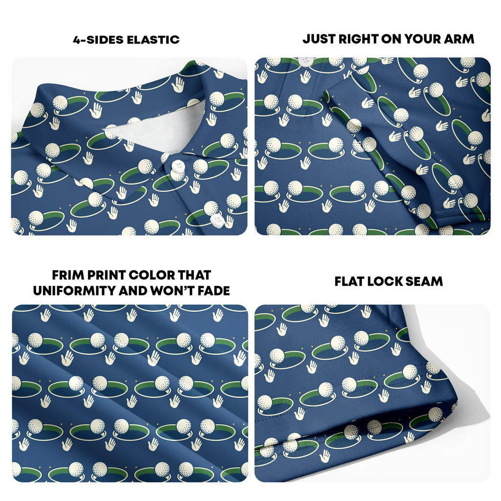 I Got This One Polo Shirt For Men - Fabric Detail