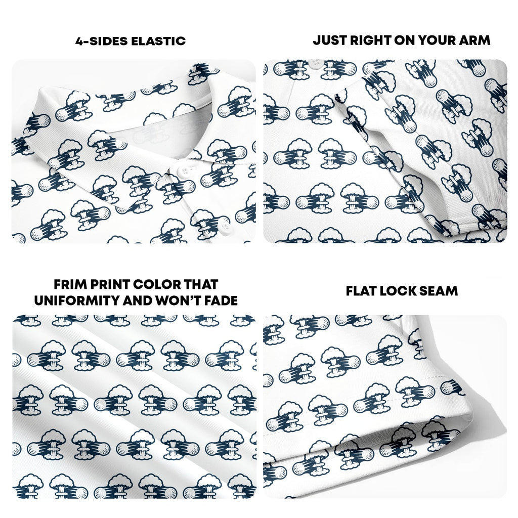 Total Tee Destruction Polo Shirt For Men - Fabric Detail