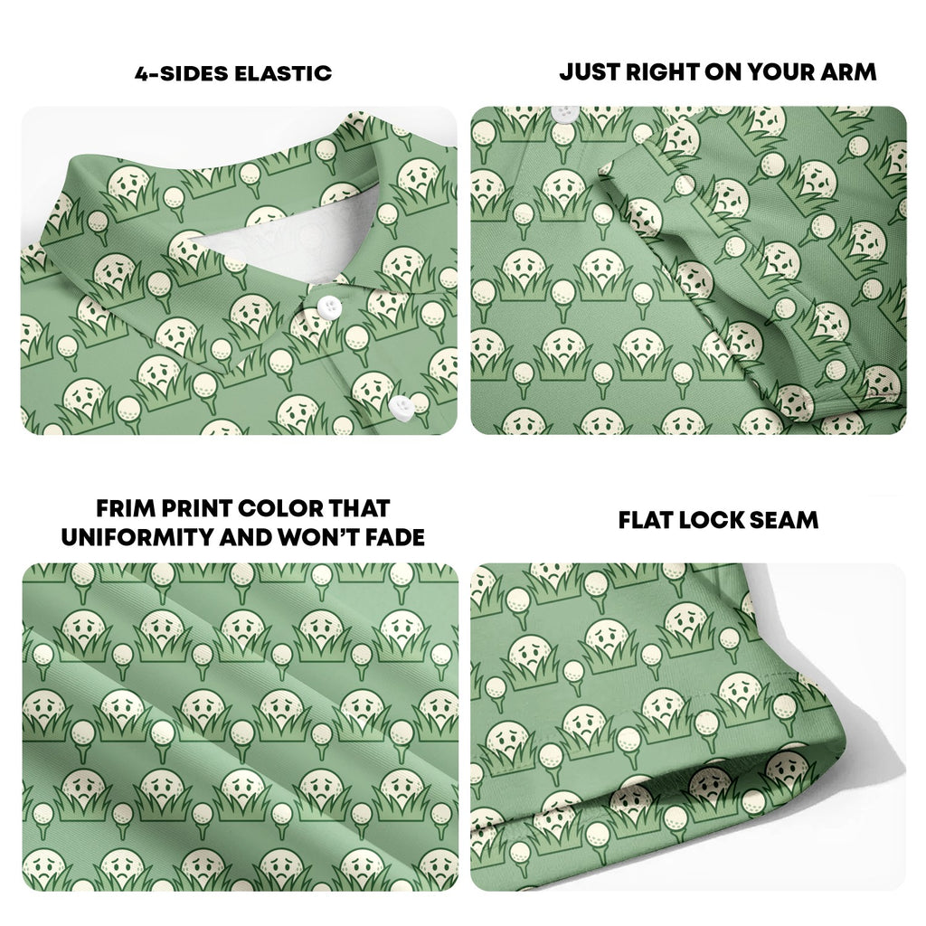 Lost In The Rough Polo Shirt For Men - Fabric Detail