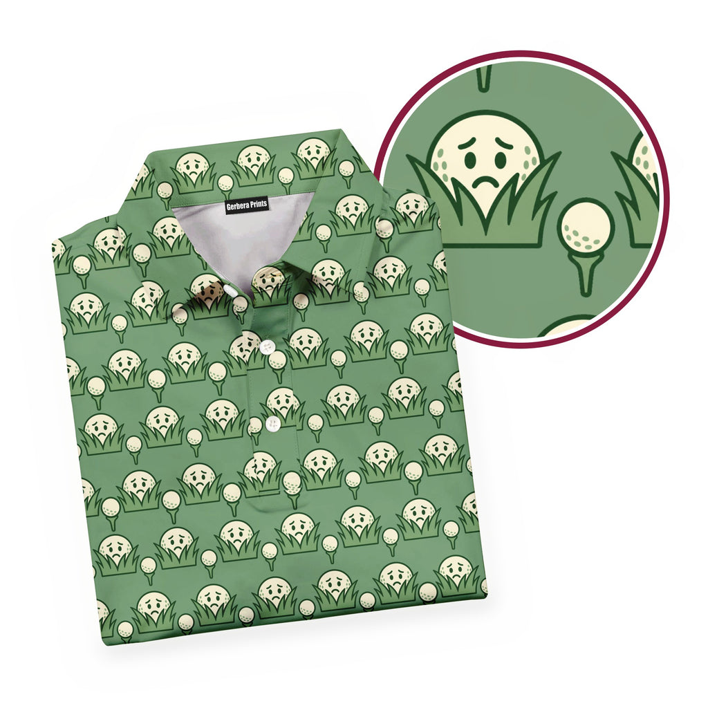 Lost In The Rough Polo Shirt For Men - Folded