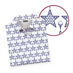 Dimple Star Flag Polo Shirt For Men - Folded