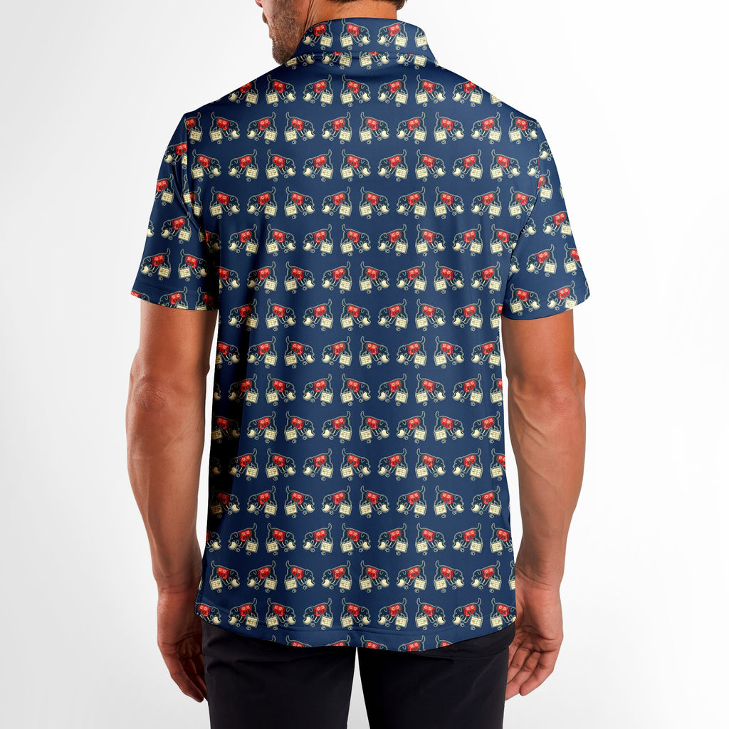 Mulligan Hound Polo Shirt For Men - Model Back