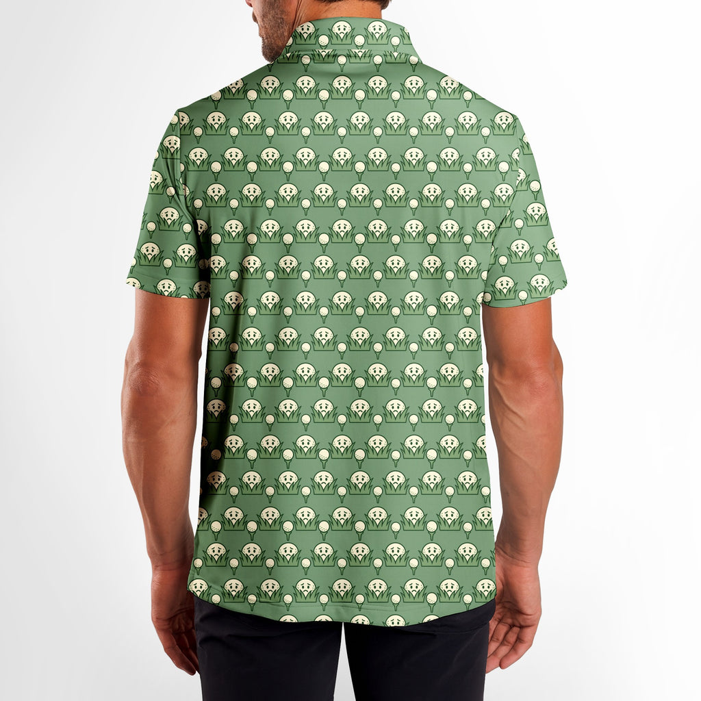Lost In The Rough Polo Shirt For Men - Model Back