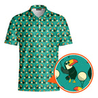 Toucan Tee Time Polo Shirt For Men - Detail Close-up