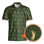 Buck Season Birdie Polo Shirt For Men - Detail Close-up