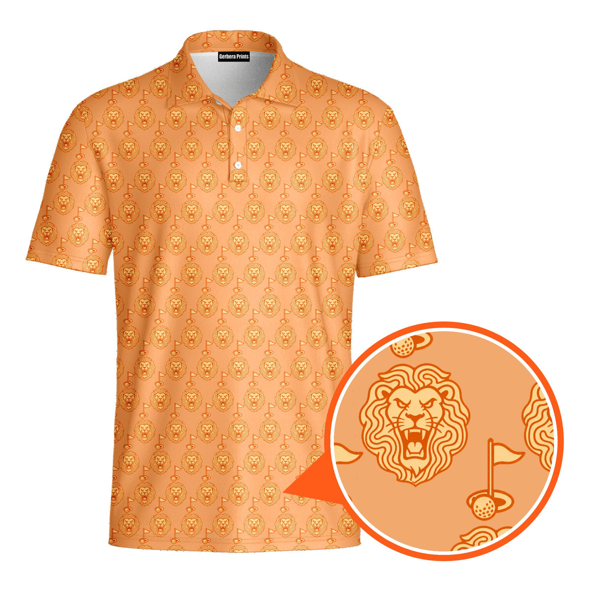 Pride Of Fairway Polo Shirt For Men - Detail Close-up