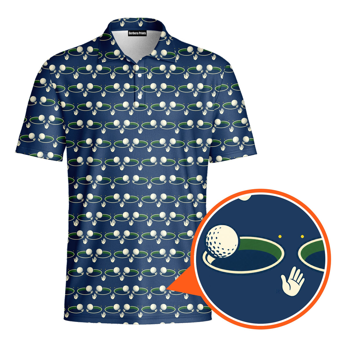 I Got This One Polo Shirt For Men - Detail Close-up