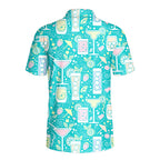Cocktails Hello Summer Funny Golf Polo for Men - Back