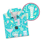 Cocktails Hello Summer Funny Golf Polo for Men - Detail Close-up