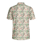 Italian Flag In Retro Style Funny Golf Polo for Men - Back