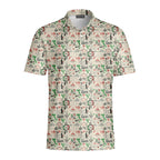 Italian Flag In Retro Style Funny Golf Polo for Men - Front