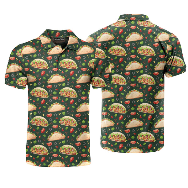 Cinco De Mayo Mexican Tacos Mexico Food Polo Shirt For Men