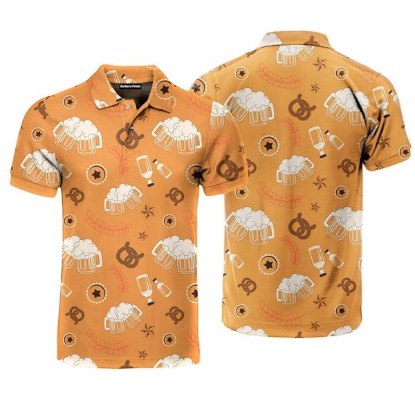 Oktoberfest Gift for Beer Lovers, Festival Lovers Beer Pretzels Polo Shirt For Men