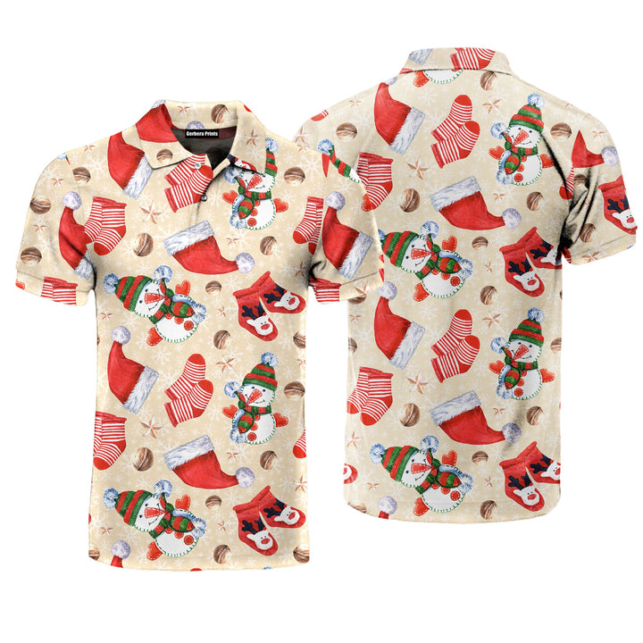 Snowman Christmas Is Coming Polo Shirt For Men