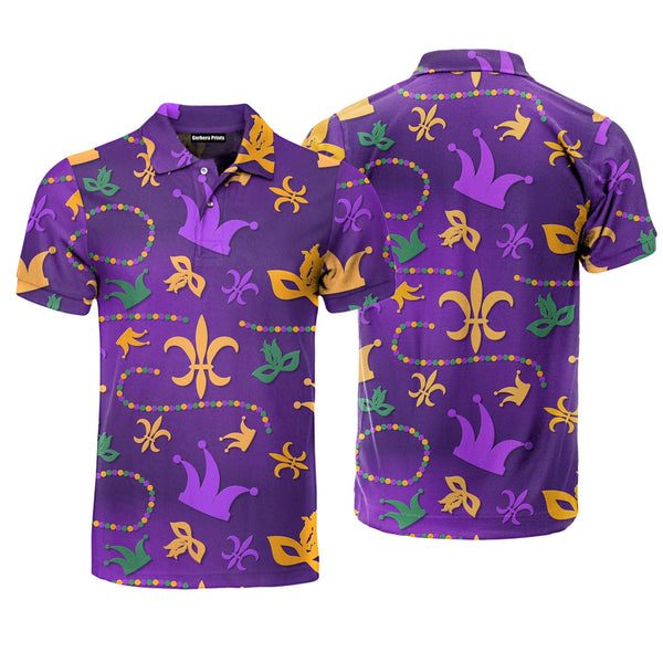 Happy Mardi Gras Polo Shirt For Men