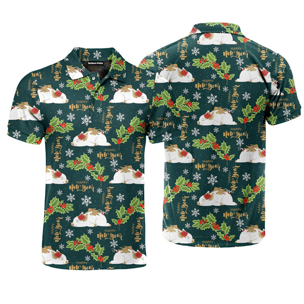 Happy Hoglidays Merry Pigmas Christmas Polo Shirt For Men