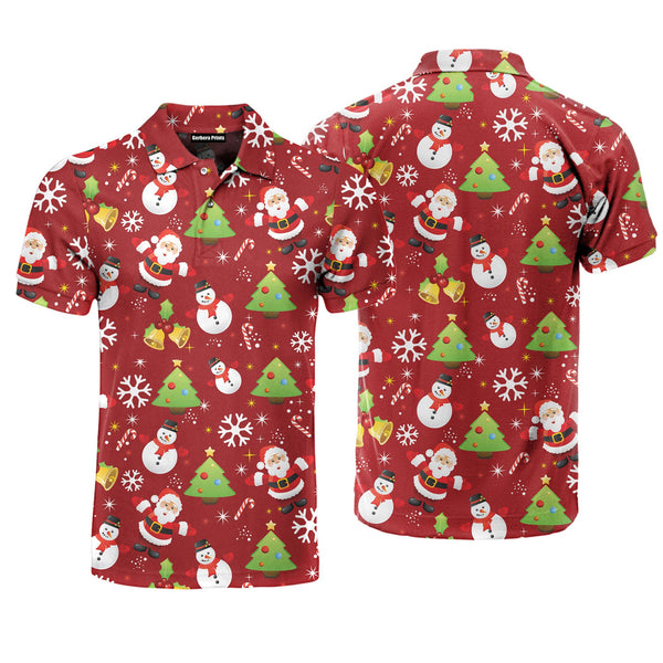 Stay Cool Snowman In Red Christmas Polo Shirt For Men