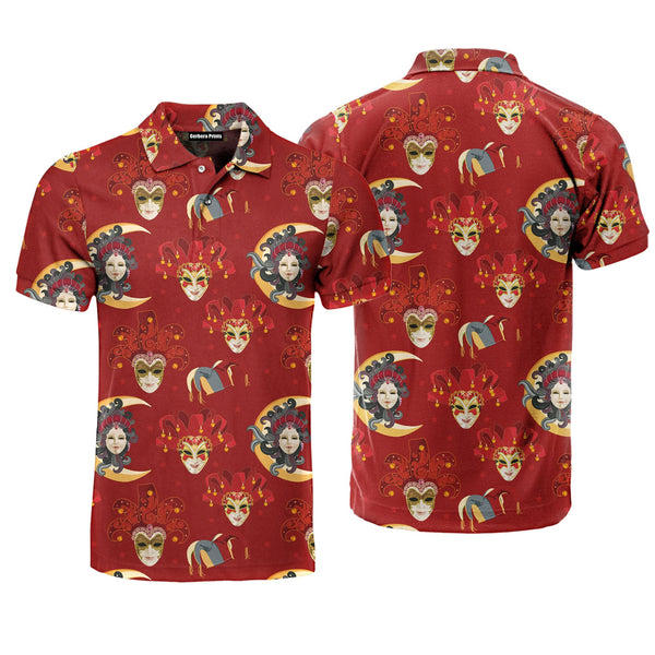 Mardi Gras Venetian Masks Polo Shirt For Men