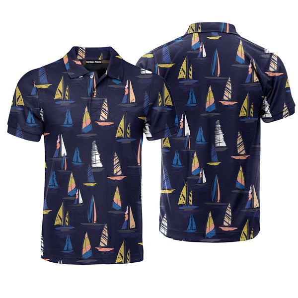 Sailboat On Beach Polo Shirt For Men