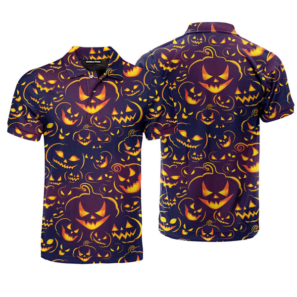 Halloween Scary Pumkin Ghost Polo Shirt For Men