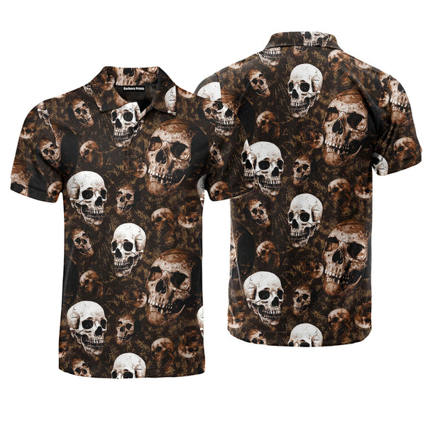 Skull Halloween Polo Shirt For Men