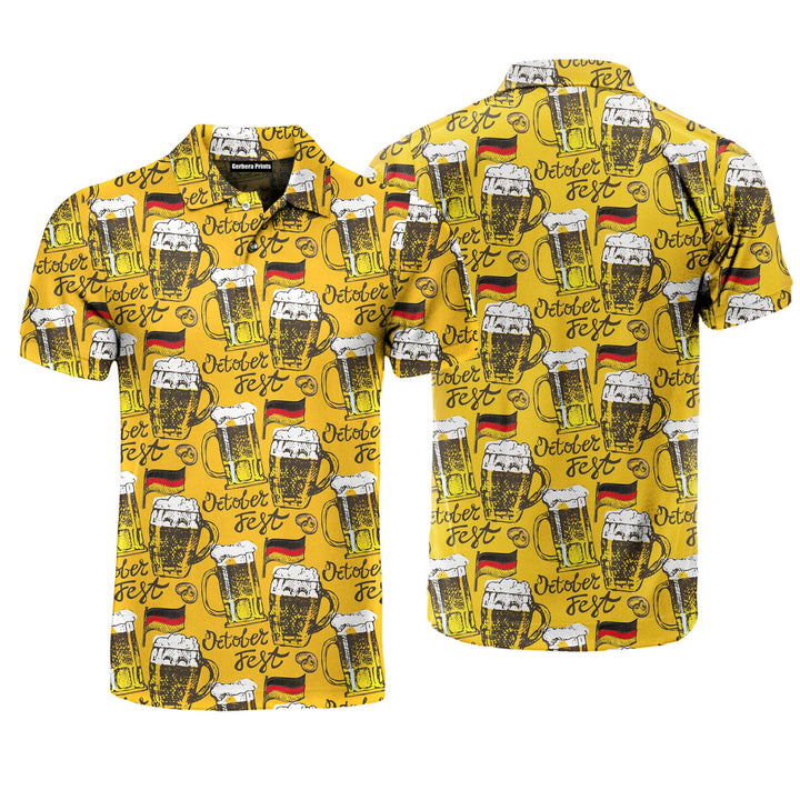 Oktoberfest Beer Somewhere Polo Shirt For Men