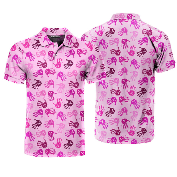 Faith Hope Love Pinktober Polo Shirt For Men