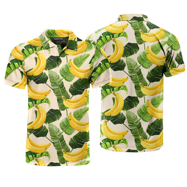 Tropical Banana Summer Polo Shirt For Men