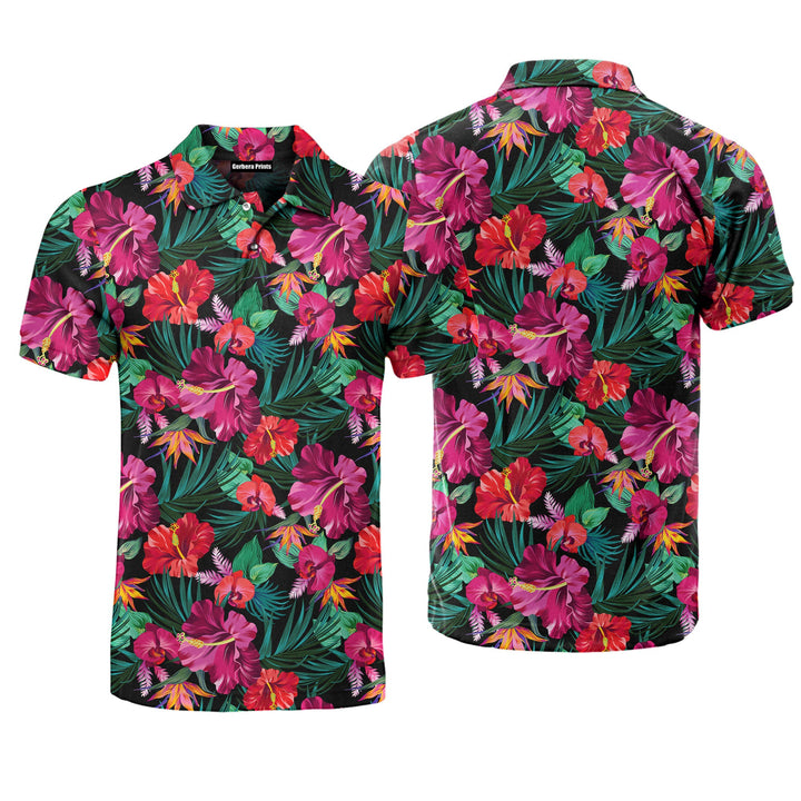 Palm Tree Island Polo Shirt For Men