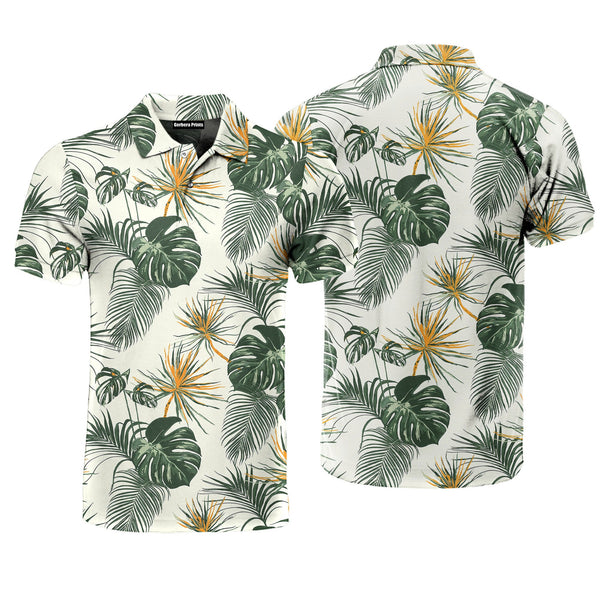 Christmas With Leaves Tropical Polo Shirt For Men