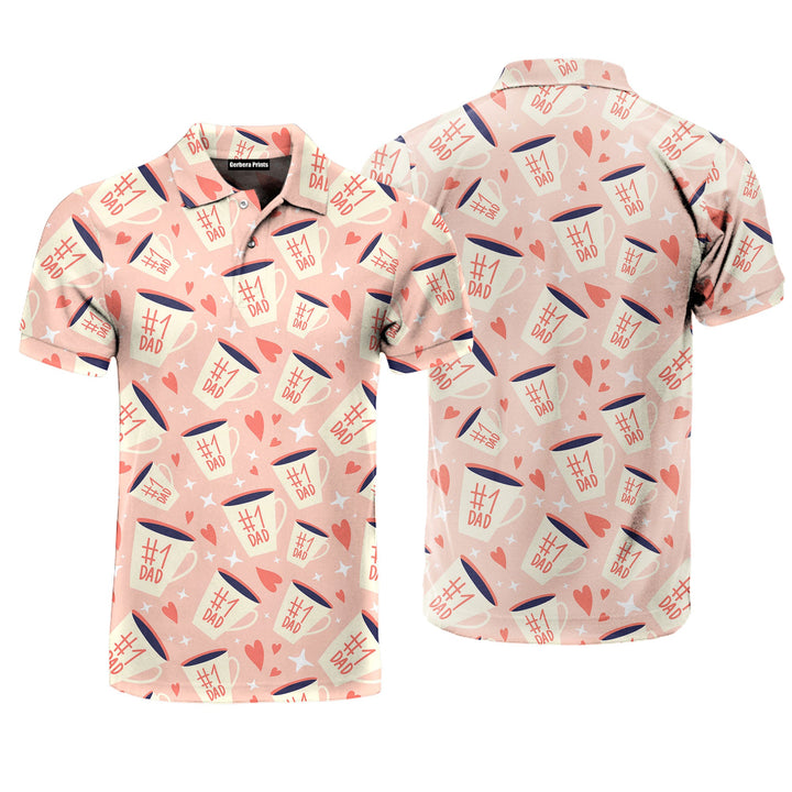 Dad Is Number One Happy Father Day Polo Shirt For Men