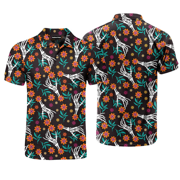 Mexican Day Dia De Los Muertos Polo Shirt For Men