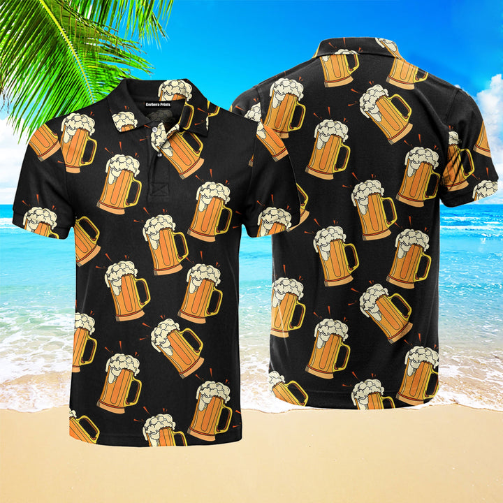 Craft Glass Beer Polo Shirt For Men