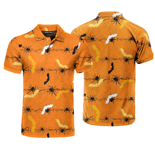 Orange Bright Halloween Comeback Polo Shirt For Men