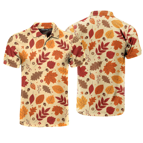 Maple Tree Autumn Leaves Polo Shirt For Men