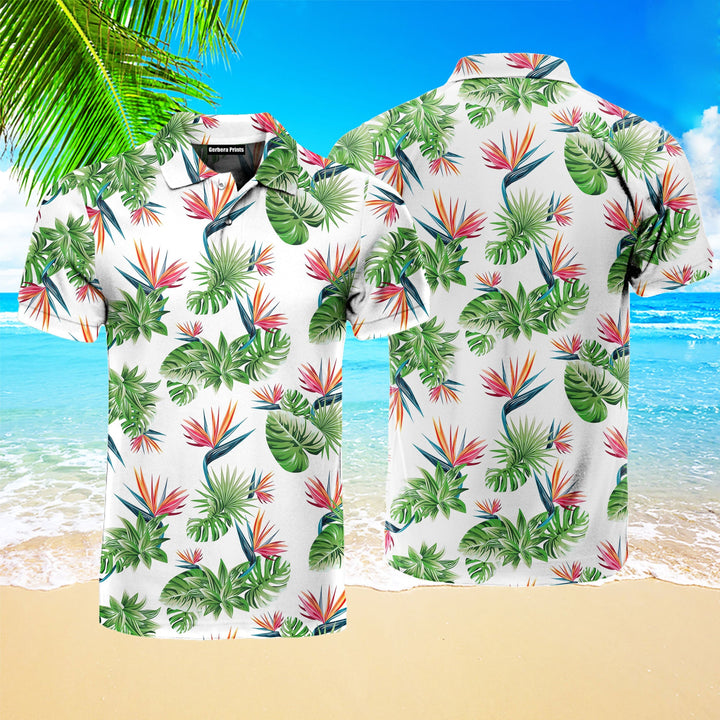 Monstera Exotic Summer Polo Shirt For Men