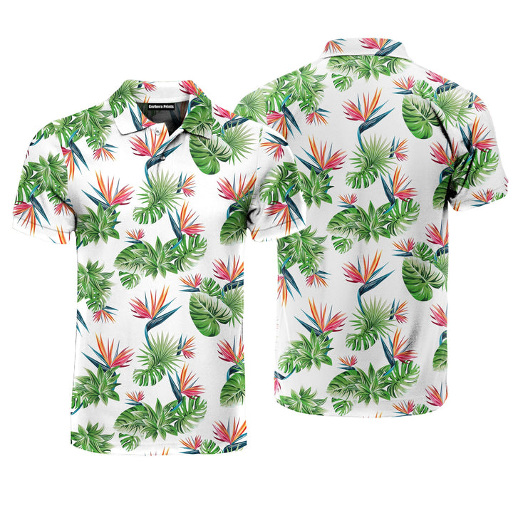 Monstera Exotic Summer Polo Shirt For Men