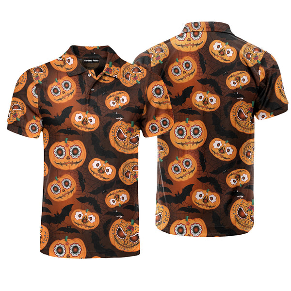 Happy Halloween Pumkins Polo Shirt For Men