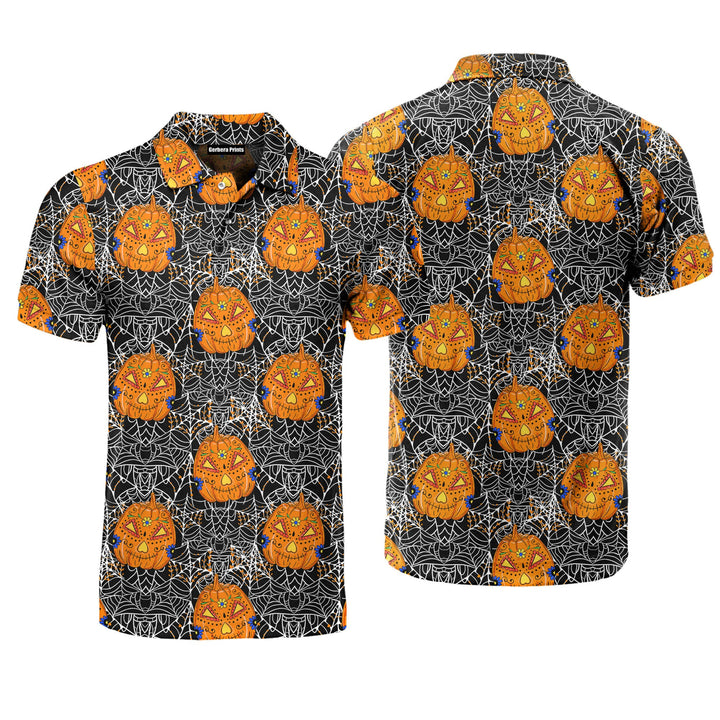 Happy Halloween Funny Pumkin Polo Shirt For Men