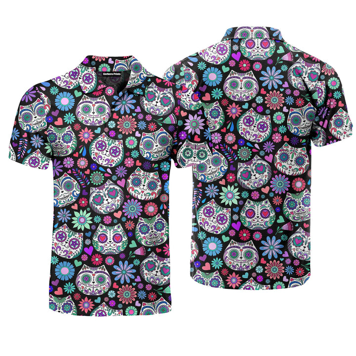 Day Of The Dead Sugar Skulls Polo Shirt For Men