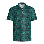 That What's She Said v2 funny golf polo for men in Green, front flat lay