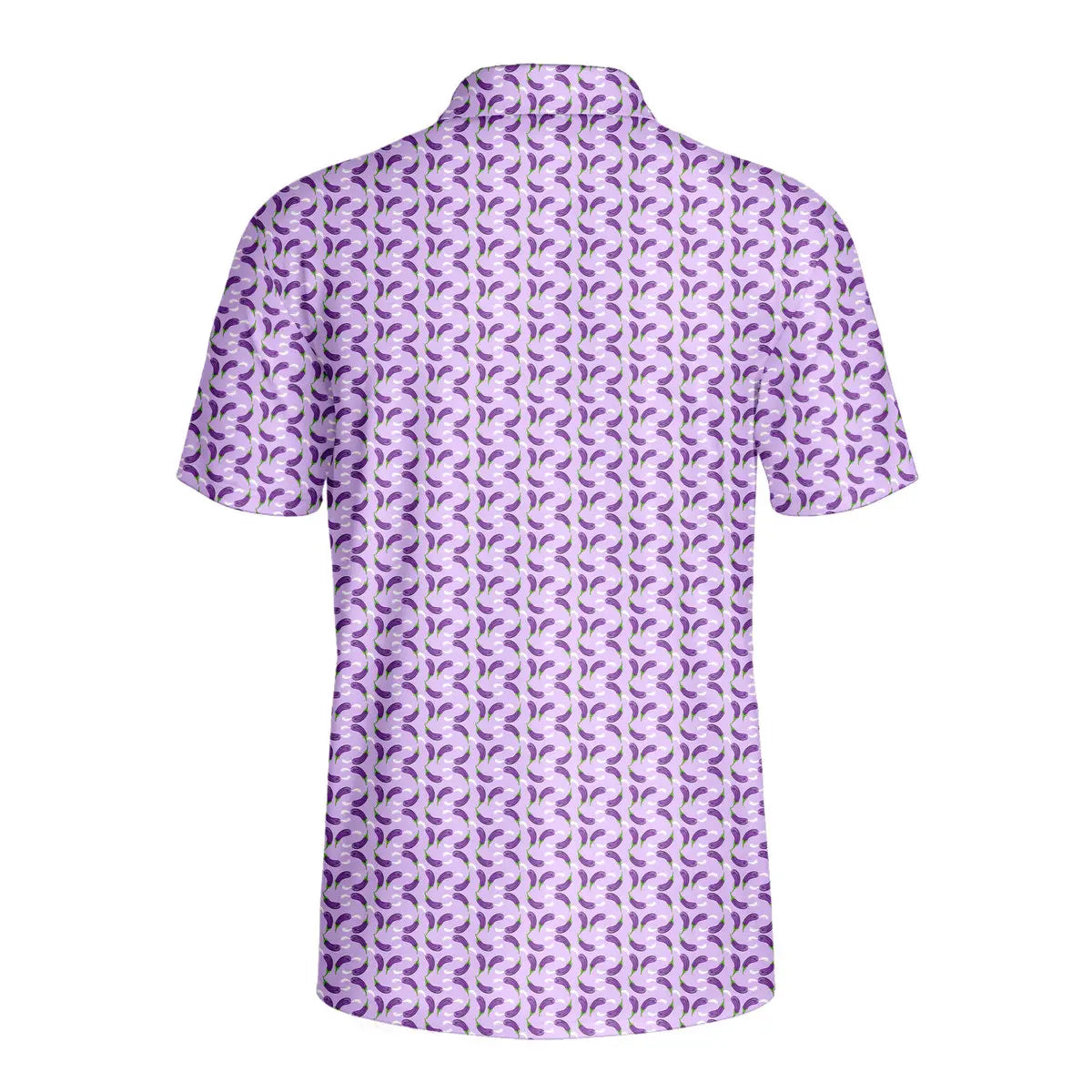 Eggplant Is Filled With Milk-Polo Shirt For Men-Gerbera Prints