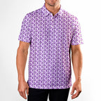 Eggplant Is Filled With Milk-Polo Shirt For Men-Gerbera Prints