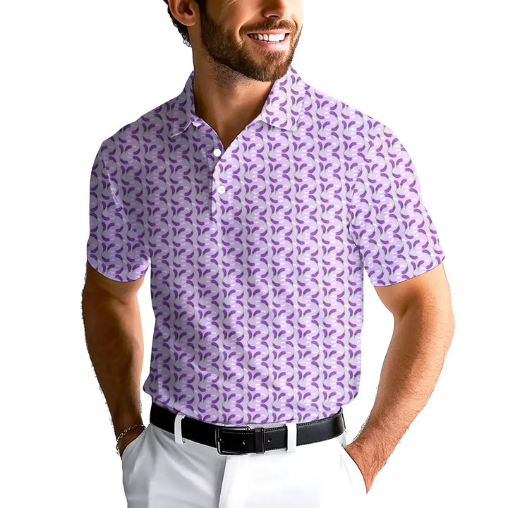 Eggplant Is Filled With Milk - Funny Golf Polo Shirt Premium 