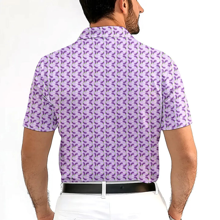 Eggplant Is Filled With Milk - Funny Golf Polo Shirt Premium 