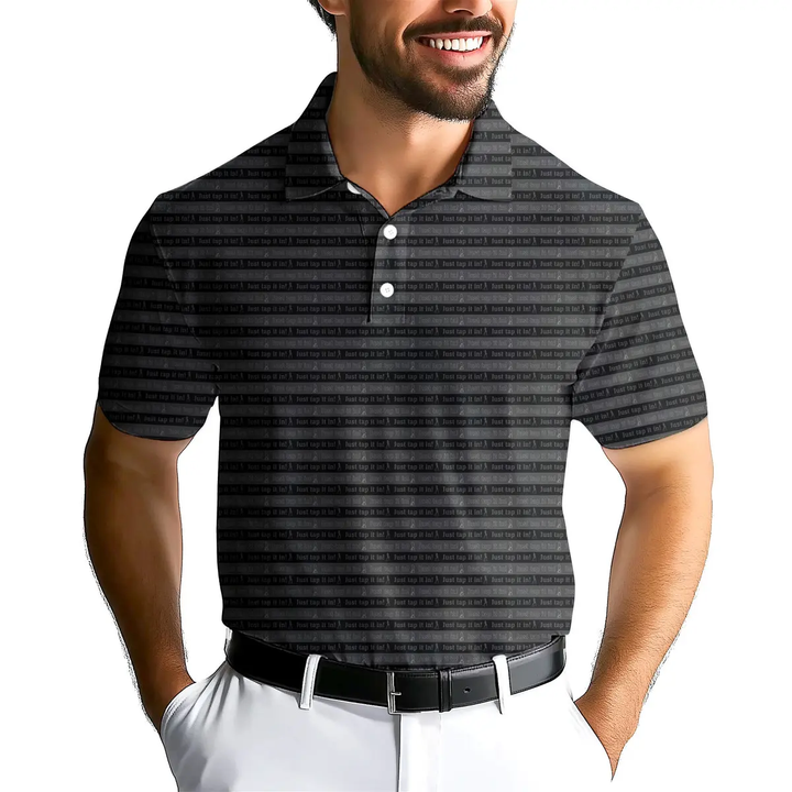 Just Tap It In - Funny Golf Polo Shirt Premium