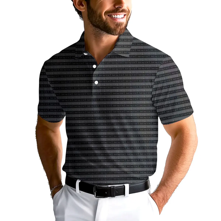 Just Tap It In - Funny Golf Polo Shirt Premium