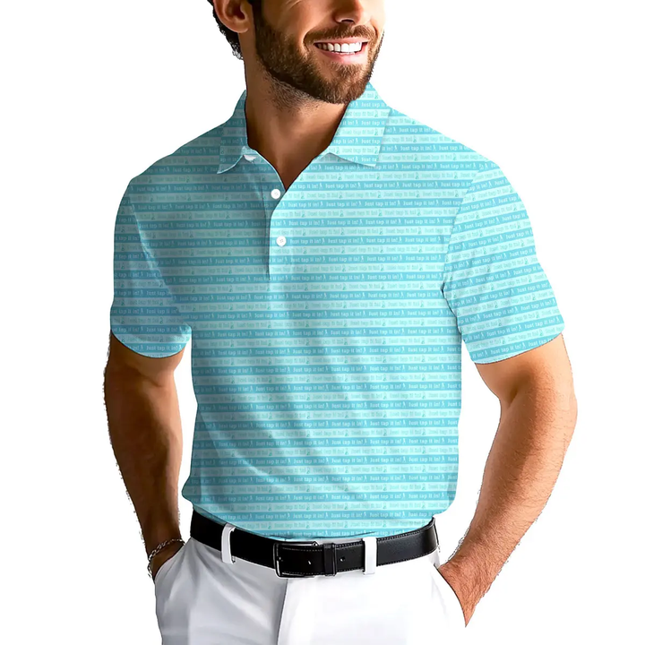 Just Tap It In - Funny Golf Polo Shirt Premium