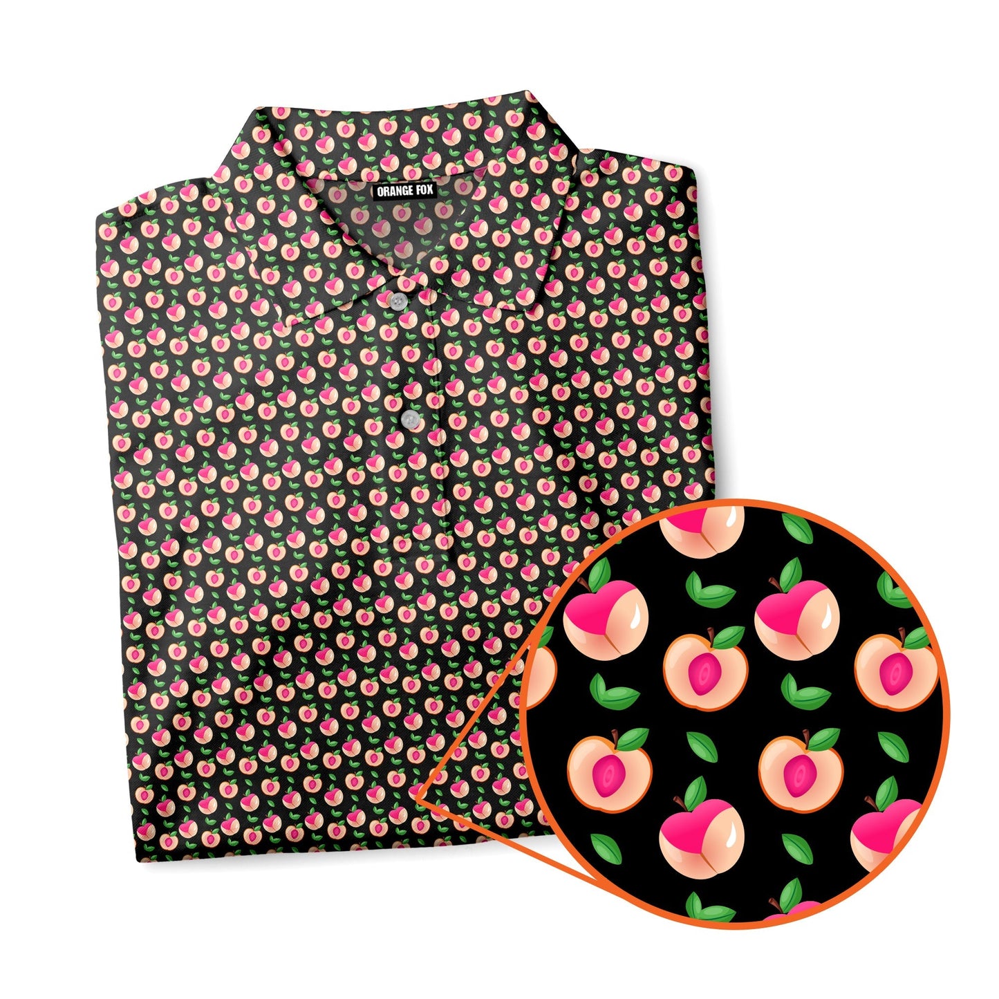Sweet Peach Charm - Funny Golf Polo
